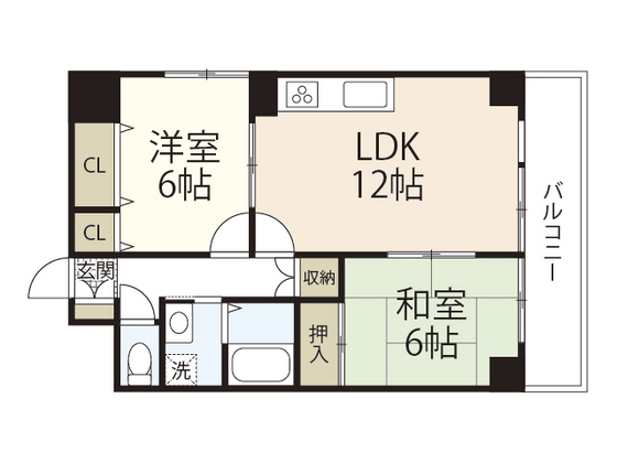 広島市中区西十日市町のマンションの間取り