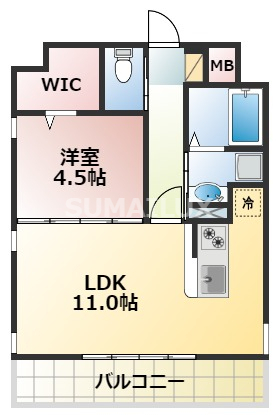 熊本市中央区大江本町のマンションの間取り