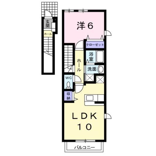 伊予郡松前町大字北黒田のアパートの間取り