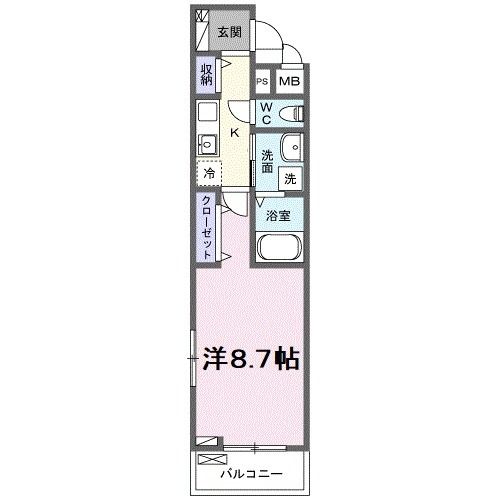 桜井市大字東新堂のアパートの間取り