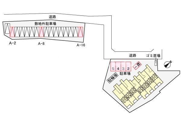 【グレースヒルズの駐車場】