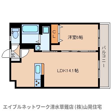 静岡市清水区七ツ新屋のマンションの間取り