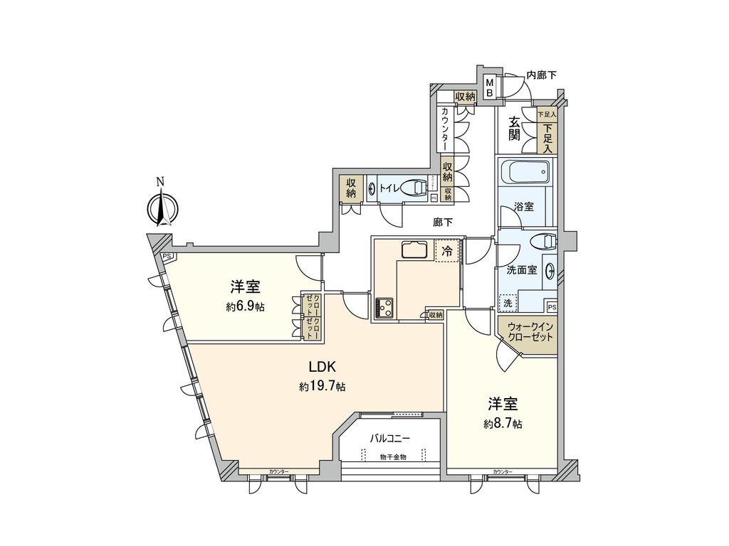 桜上水レジデンスの間取り