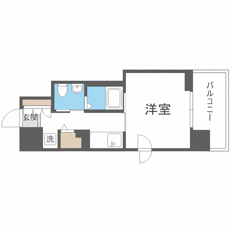 札幌市中央区南一条東のマンションの間取り