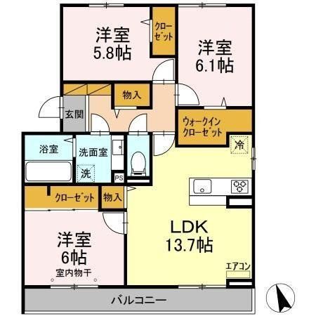 船橋市海神町のアパートの間取り