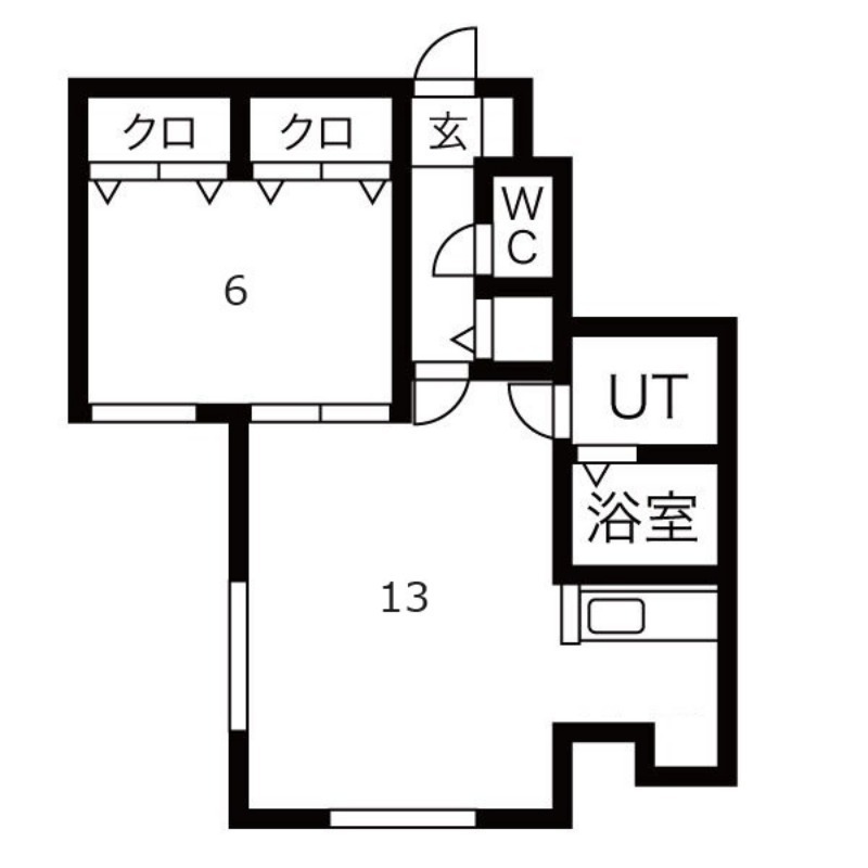 札幌市手稲区稲穂二条のアパートの間取り