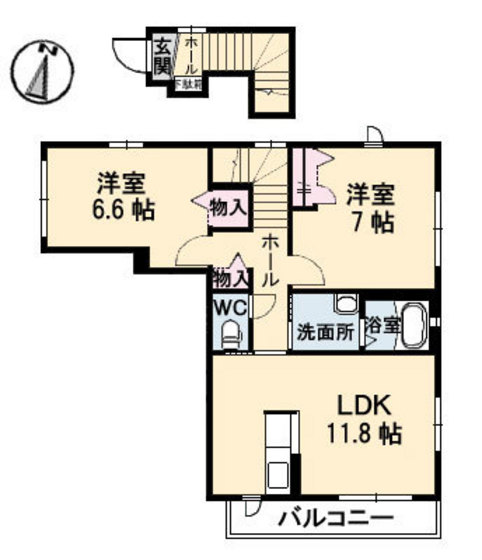 マグノリア　Ｂ棟の間取り