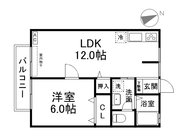 セジュール伊勢田の間取り