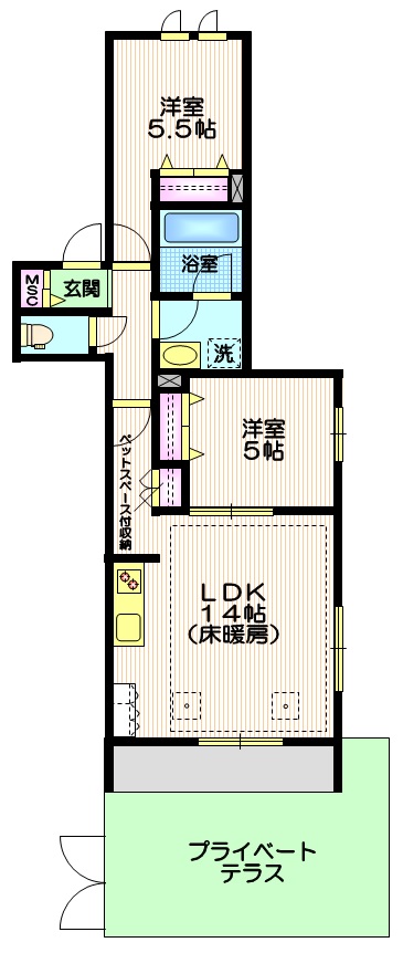 世田谷区宮坂のマンションの間取り