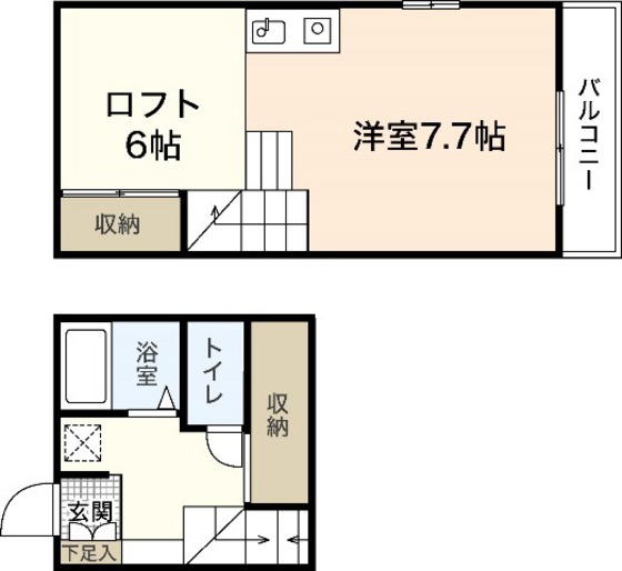 安芸郡府中町桃山のアパートの間取り