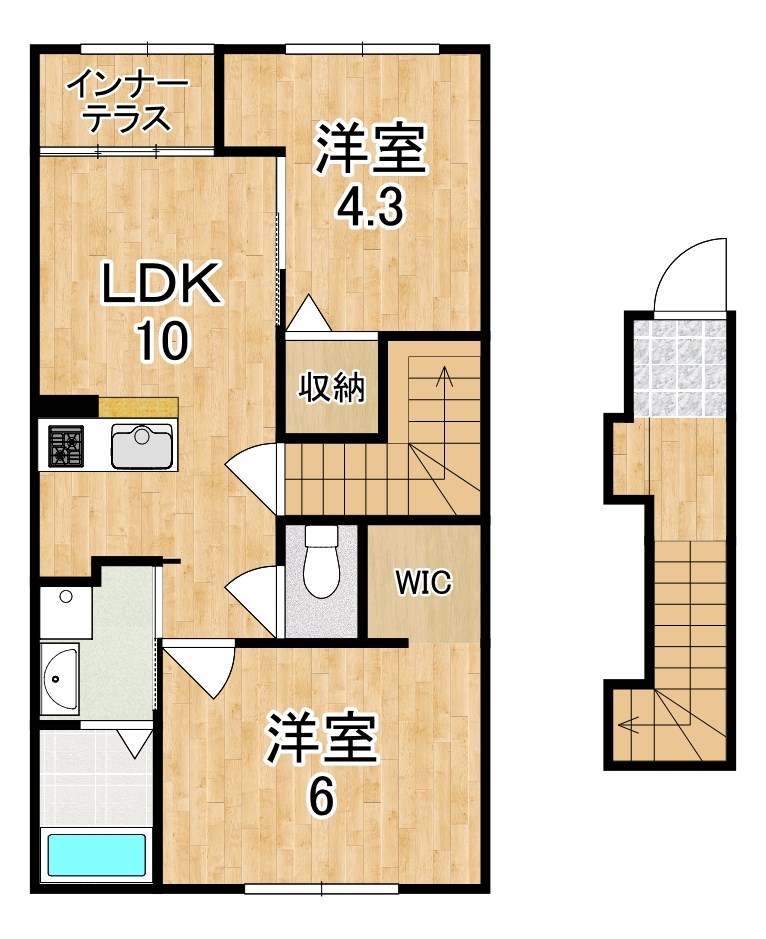 (仮称）五井町新築アパートの間取り