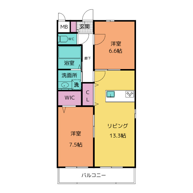 アルバローズ大和の間取り