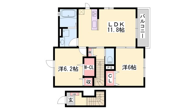 コンコルディア赤穂Iの間取り