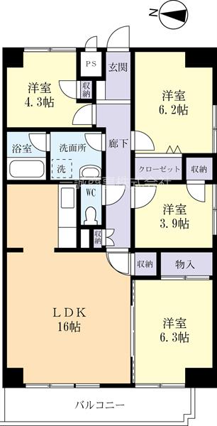 グランブリック水戸の間取り