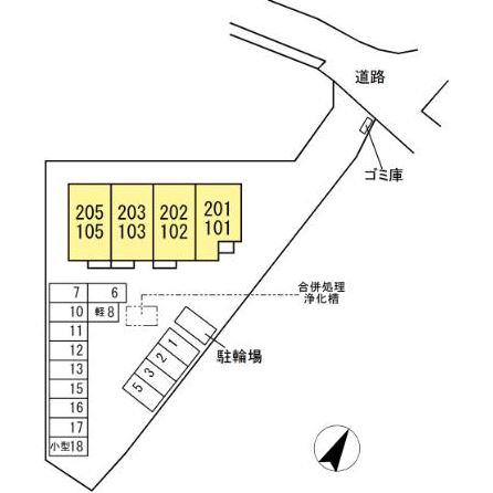 【ロザージュの駐車場】