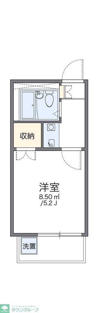 レオパレス白山第４の間取り