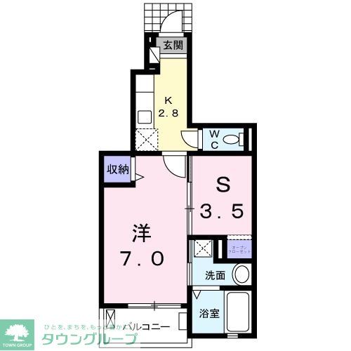 加須市不動岡のアパートの間取り