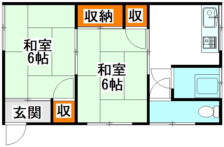 田川郡川崎町大字池尻のアパートの間取り