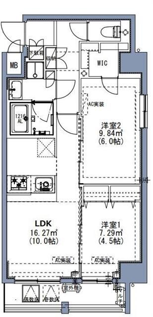 荒川区西尾久のマンションの間取り