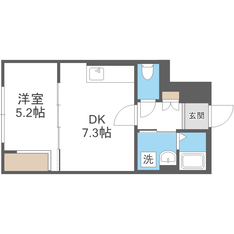 Ｇ・Ｐ・Ｓ平岸の間取り