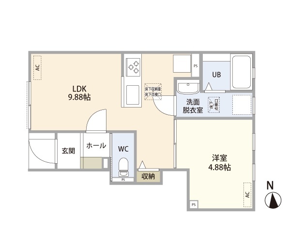 リーブルファイン三郷高州　１号棟の間取り