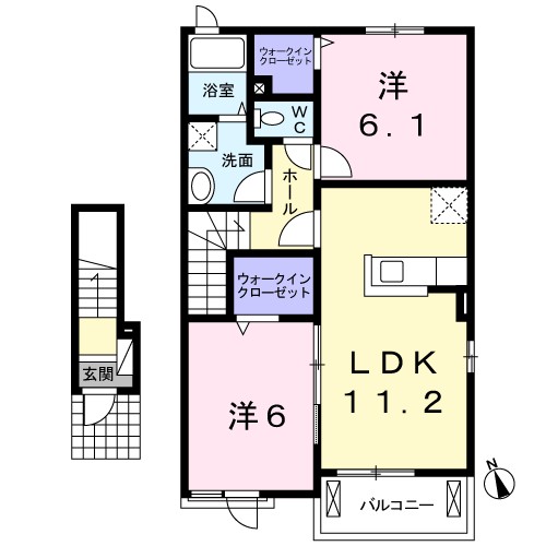 コーポＭ　Ｃの間取り