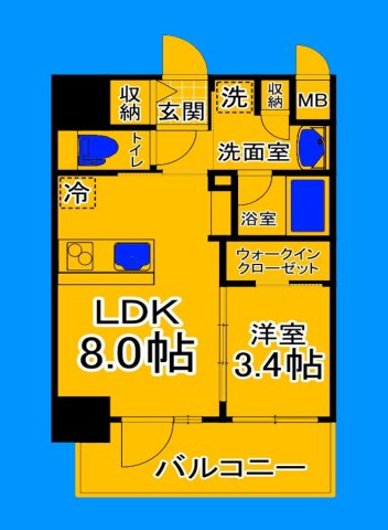 大阪市住之江区安立のマンションの間取り