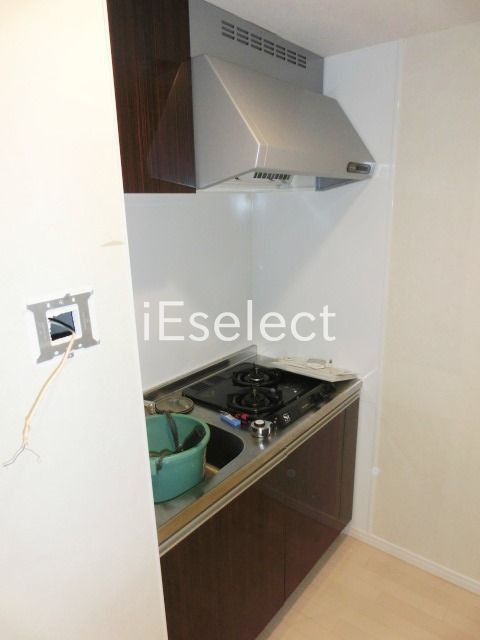 キッチン　２口ガスコンロ付きのキッチン