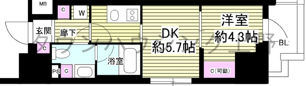 ミリアレジデンス根岸柳通りの間取り写真