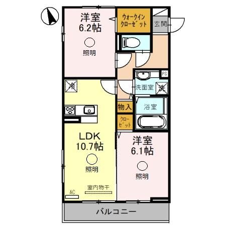 湘南新宿ライン宇須 東大宮駅 徒歩8分 3階建 築6年の間取り写真