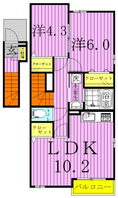 ＪＲ常磐線 北柏駅 徒歩24分 2階建 築9年の間取り写真