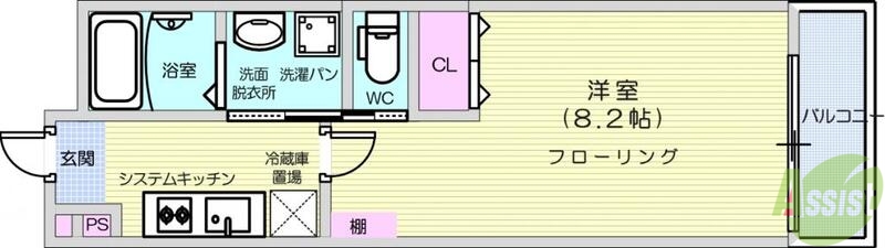 アリュール愛宕橋の間取り写真