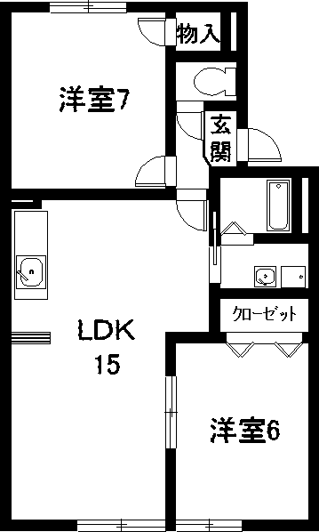 ＪＲ東海道本線 大府駅 徒歩20分 2階建 築33年の間取り写真