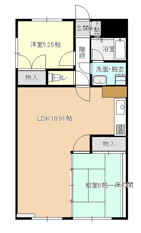 白菊ハイツの間取り