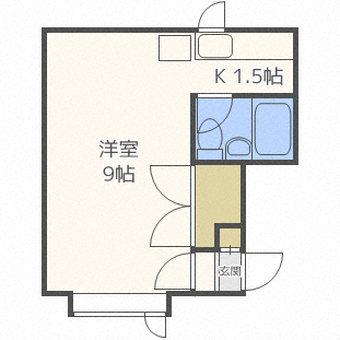 札幌市手稲区前田九条のアパートの間取り