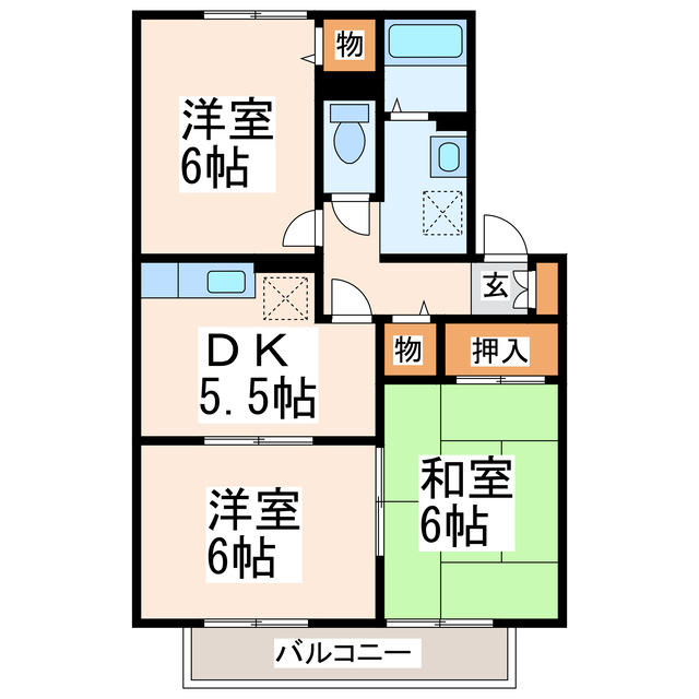 阿蘇市一の宮町宮地のアパートの間取り