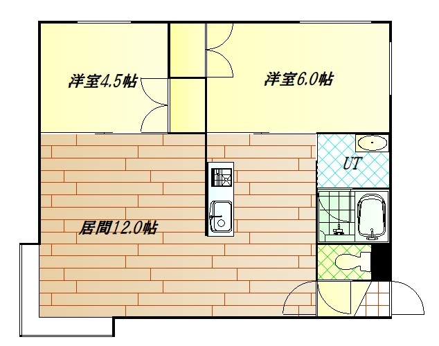 旭川市東光十五条のアパートの間取り