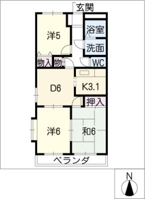 レジアスハイム遼仙の間取り