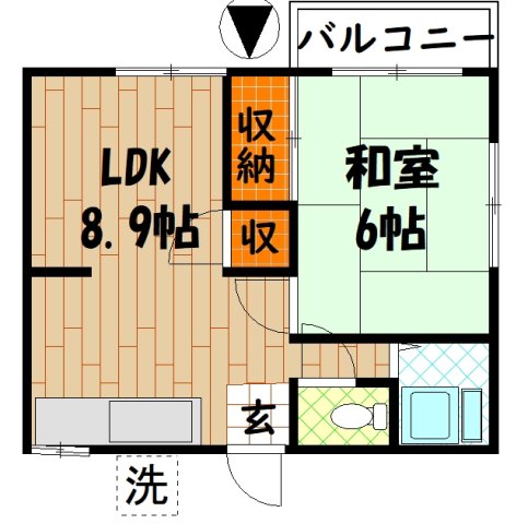 神奈川県川崎市中原区新城５（アパート）の賃貸物件の間取り
