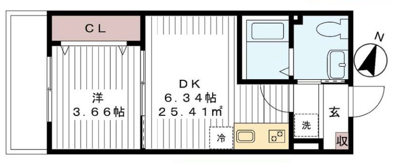 埼玉県八潮市大瀬５（アパート）の賃貸物件の間取り