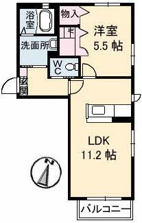 アトラクト小山　A棟の間取り