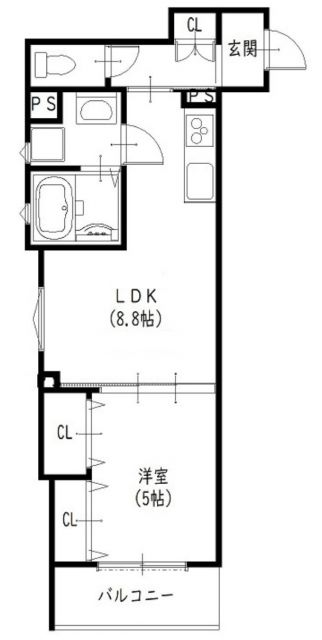 クリエオーレ郡津Iの間取り