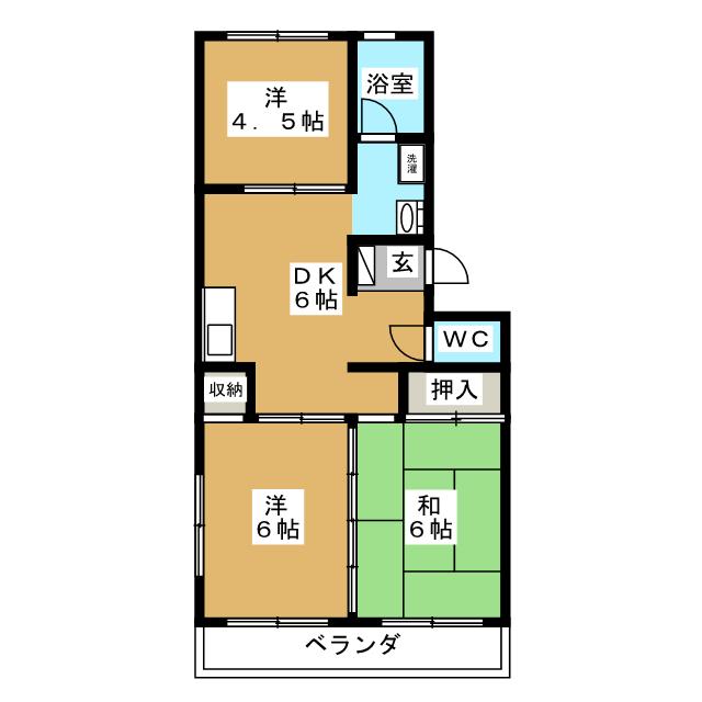 市川カトレアハイツあらいの間取り写真