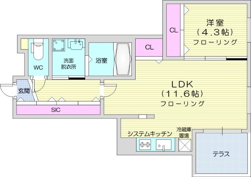 S-RESIDENCE元町alectraの間取り