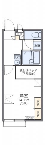 レオパレスレインボー松ヶ丘の間取り