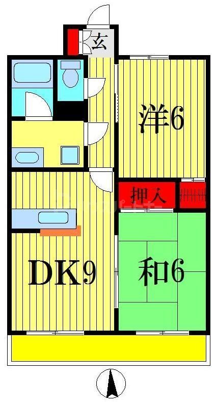 【船橋市海神町南のマンションの間取り】