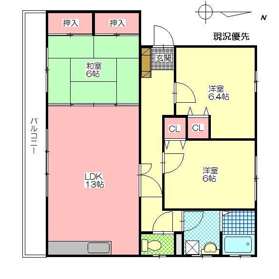 ＷＩＳＴＥＲＩＡマンションIの間取り