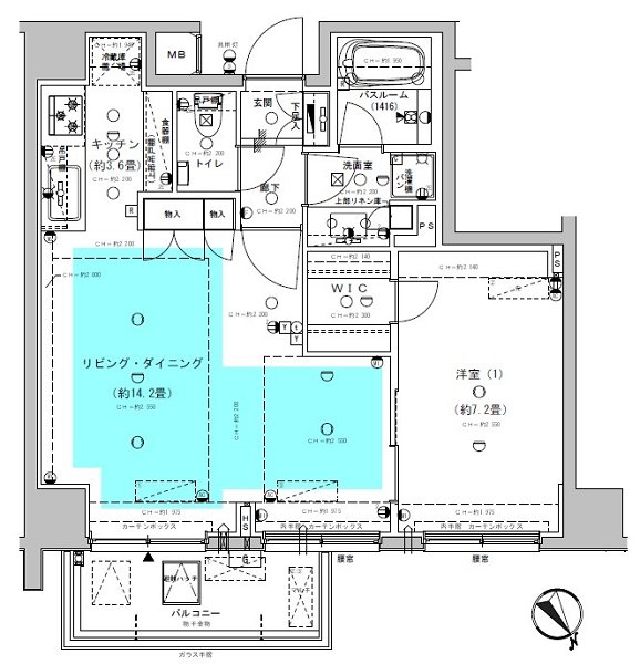 オープンレジデンシア南青山の間取り