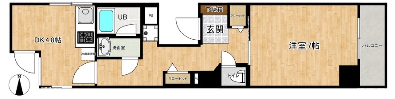 サンシティ四条大宮シャトー朝日の間取り