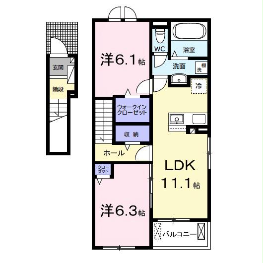 木更津市中里のアパートの間取り